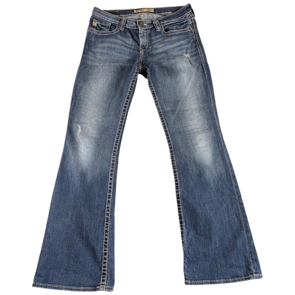 Big Star Maddie Jeans Men 30L Blue Good Bootcut Distressed Y2K Western Cowgirl